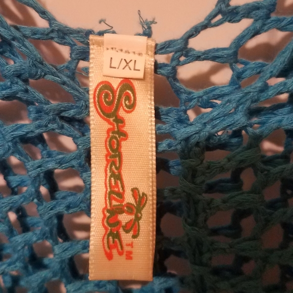 Shoreline L / XL bright teal cover up - Picture 3 of 4